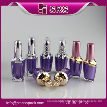 SRS high quality 8ml empty cosmetic acrylic nail polish plastic bottle